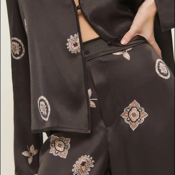 Reformation Dark Brown Patterned Women's Set - Picture 2 of 8